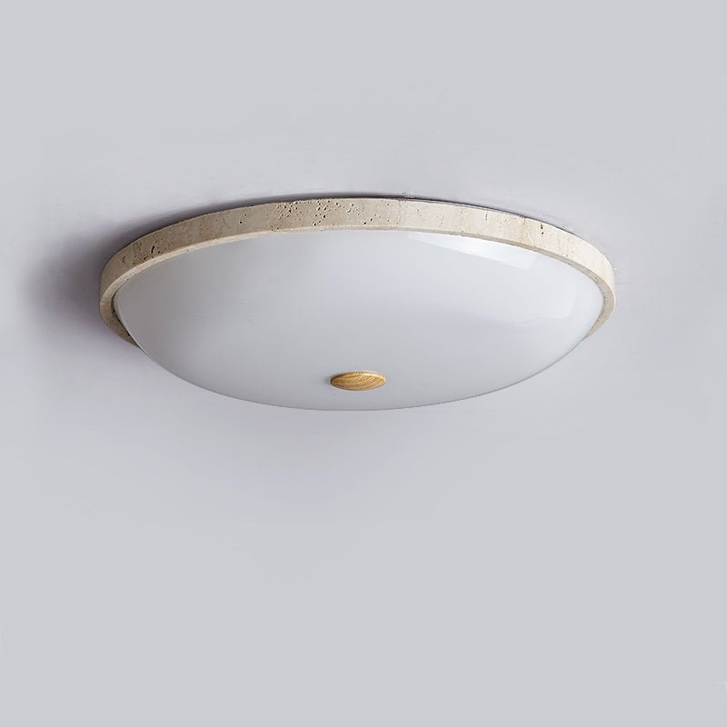 Plafonnier moderne Simen en Travertin jaune et blanc