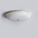 Plafonnier moderne Simen en Travertin jaune et blanc