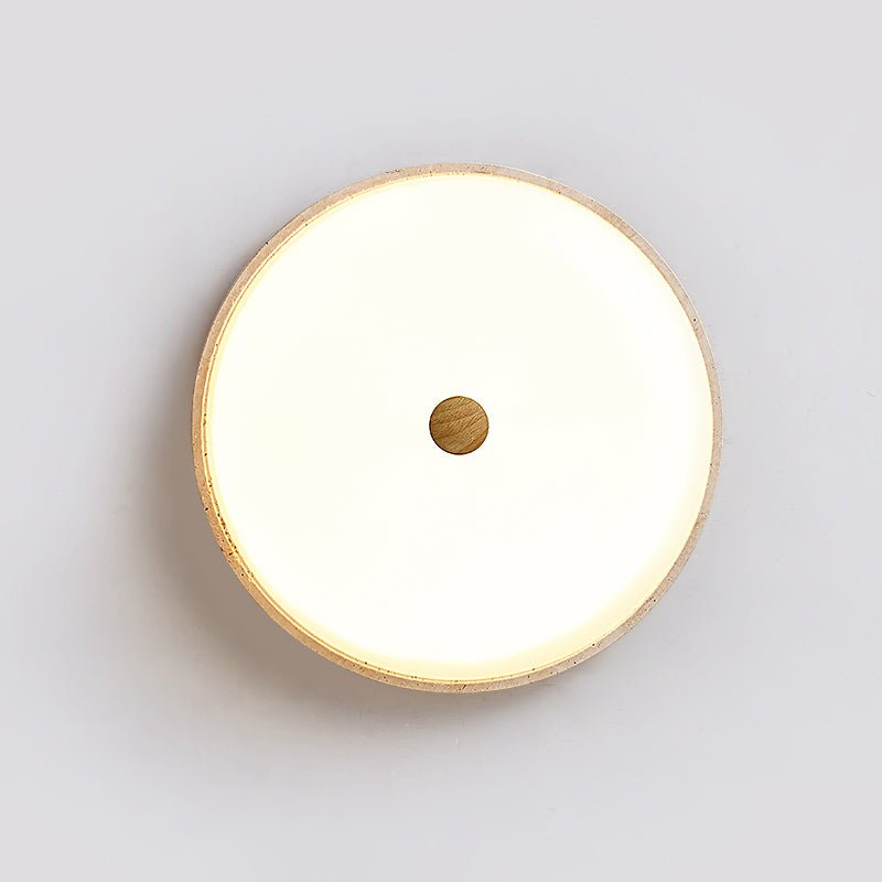 Plafonnier moderne Simen en Travertin jaune et blanc