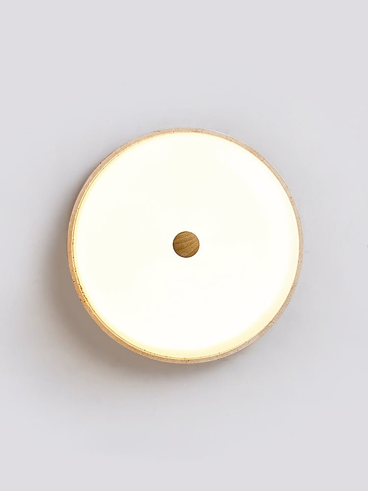 Plafonnier moderne Simen en Travertin jaune et blanc