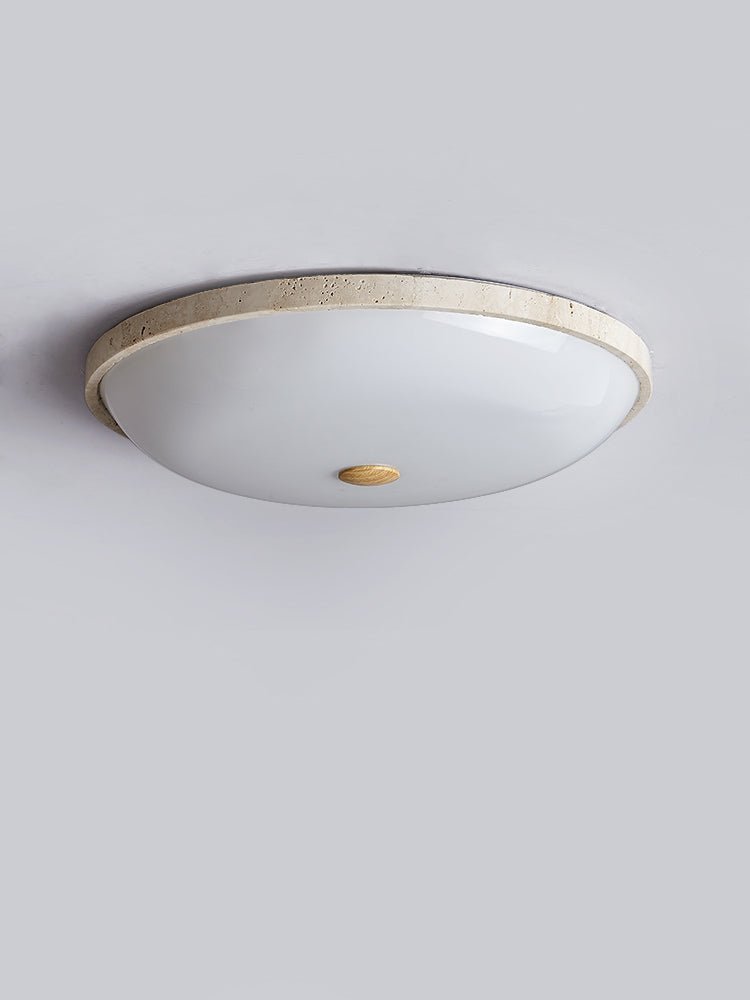 Plafonnier moderne Simen en Travertin jaune et blanc