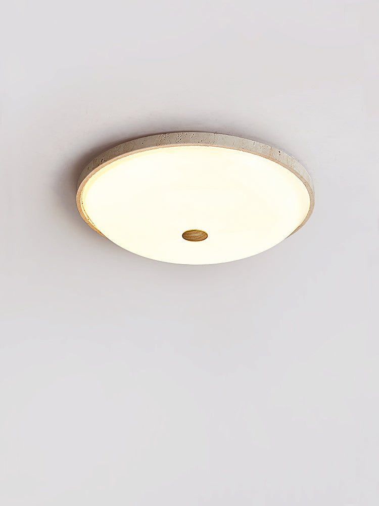 Plafonnier moderne Simen en Travertin jaune et blanc