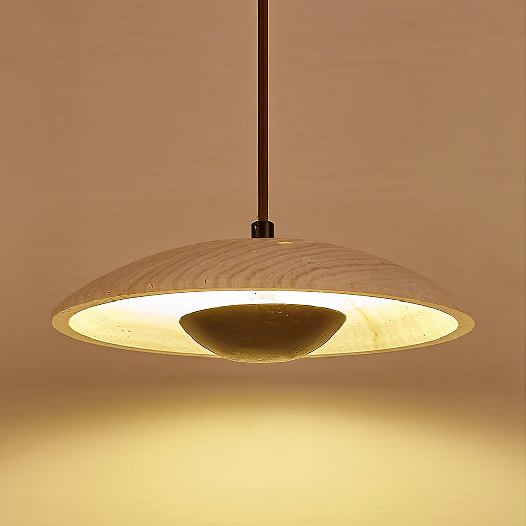 Suspension moderne Enrico en bois Noyer