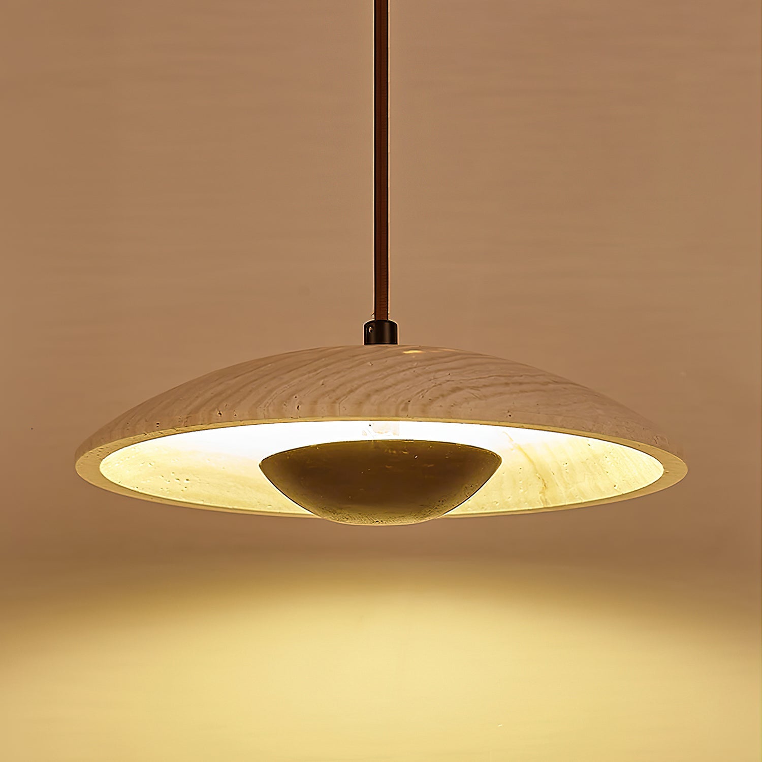 Suspension moderne Enrico en bois Noyer