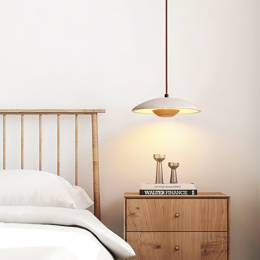 Suspension moderne Enrico en bois Noyer