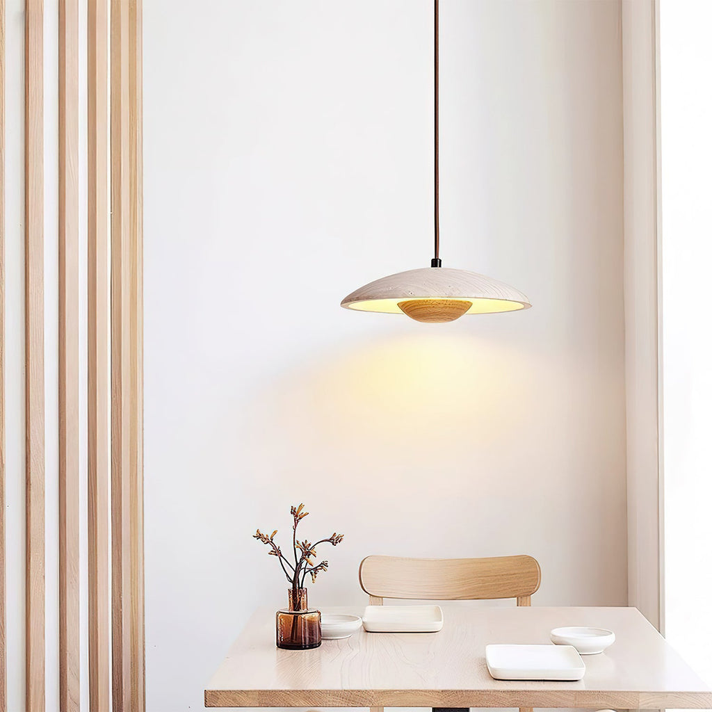 Suspension moderne Enrico en bois Noyer