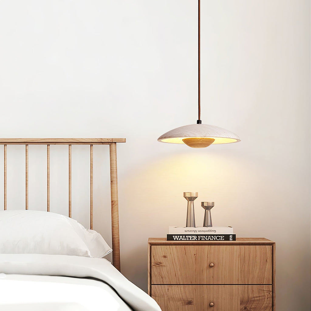 Suspension moderne Enrico en bois Noyer
