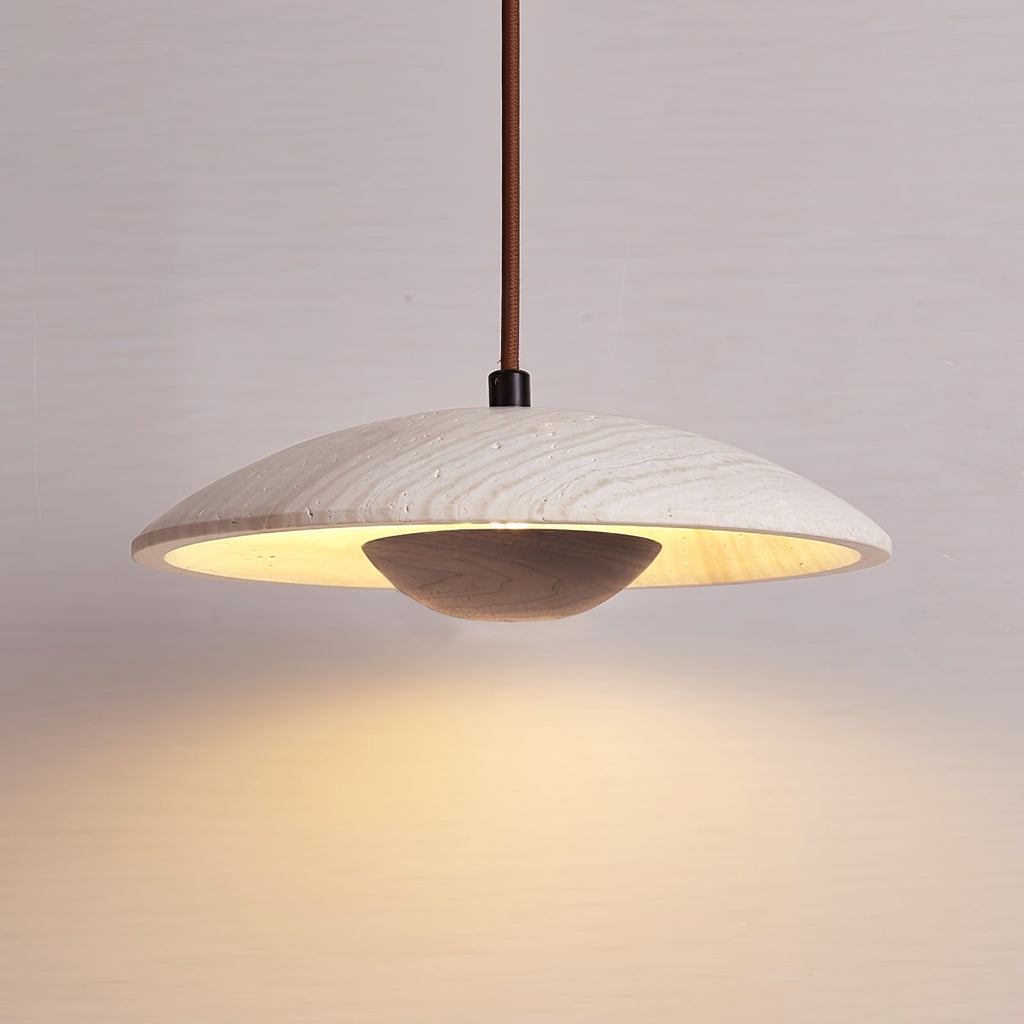 Suspension moderne Enrico en bois Noyer
