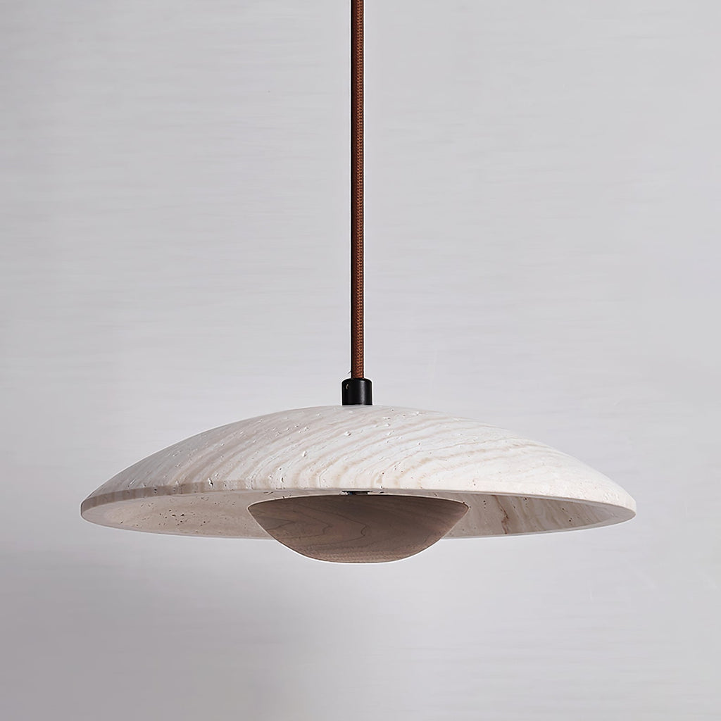 Suspension moderne Enrico en bois Noyer