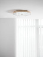Plafonnier moderne Remus en Travertin jaune et blanc