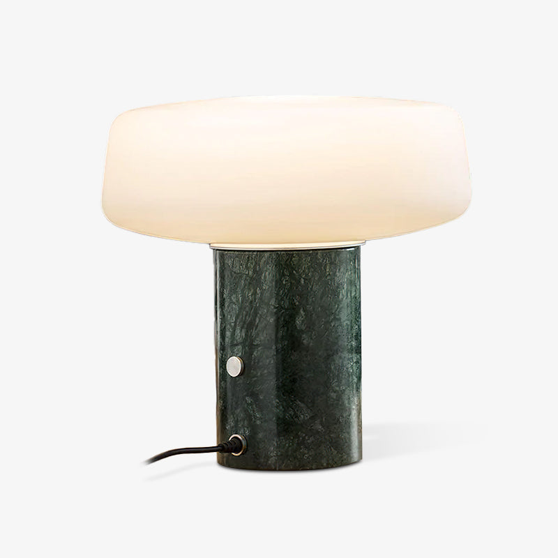 Lampe à poser moderne Byrne en Vert marbre et blanc