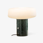 Lampe à poser moderne Byrne en Blanc marbre et blanc