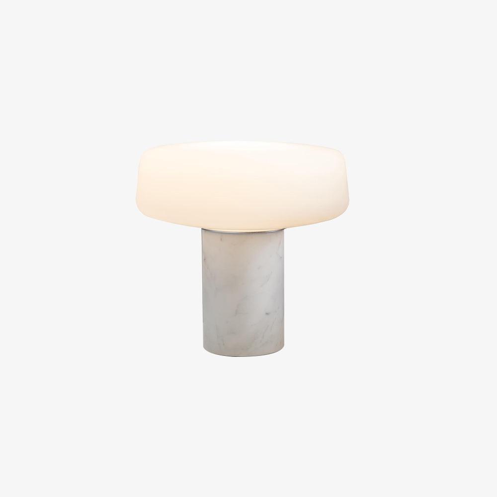 Lampe à poser moderne Byrne en Vert marbre et blanc