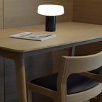 Lampe à poser moderne Byrne en Blanc marbre et blanc
