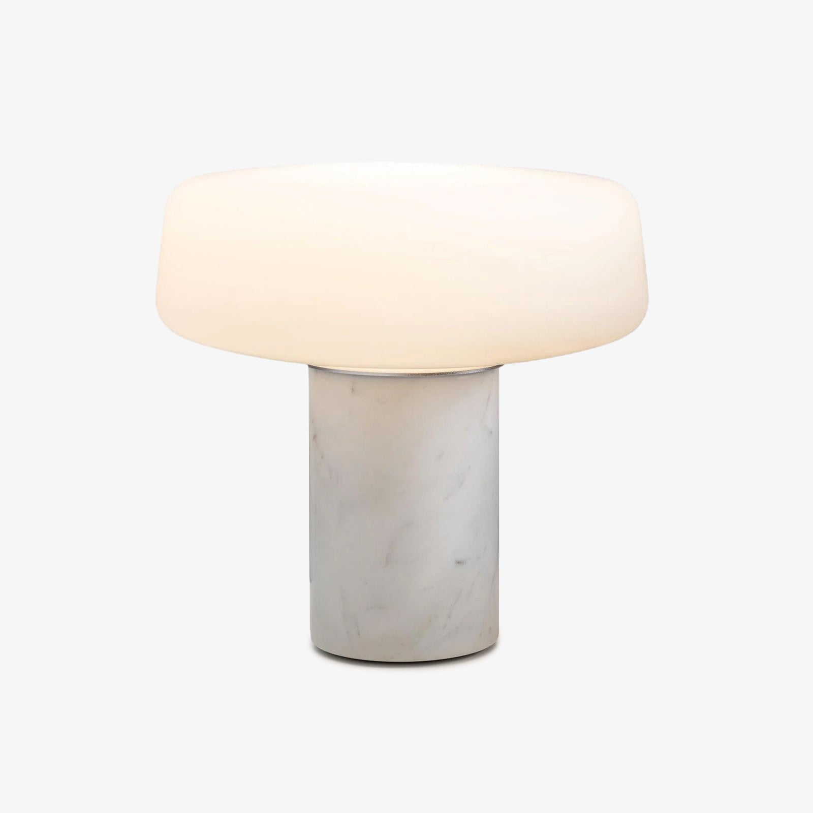 Lampe à poser moderne Byrne en Vert marbre et blanc