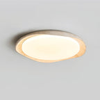 Plafonnier moderne Ansgar en Travertin jaune et blanc