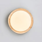 Plafonnier moderne Ansgar en Travertin jaune et blanc