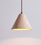 Suspension moderne Tarquin en Travertin jaune