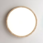 Plafonnier moderne Zef en Travertin jaune et blanc