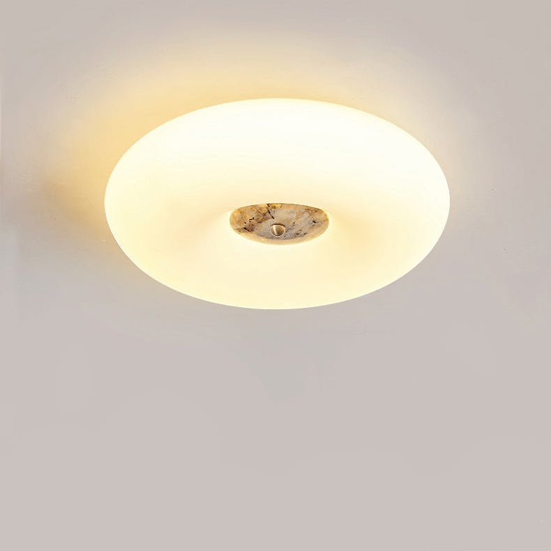 Plafonnier moderne Ewen en Travertin jaune