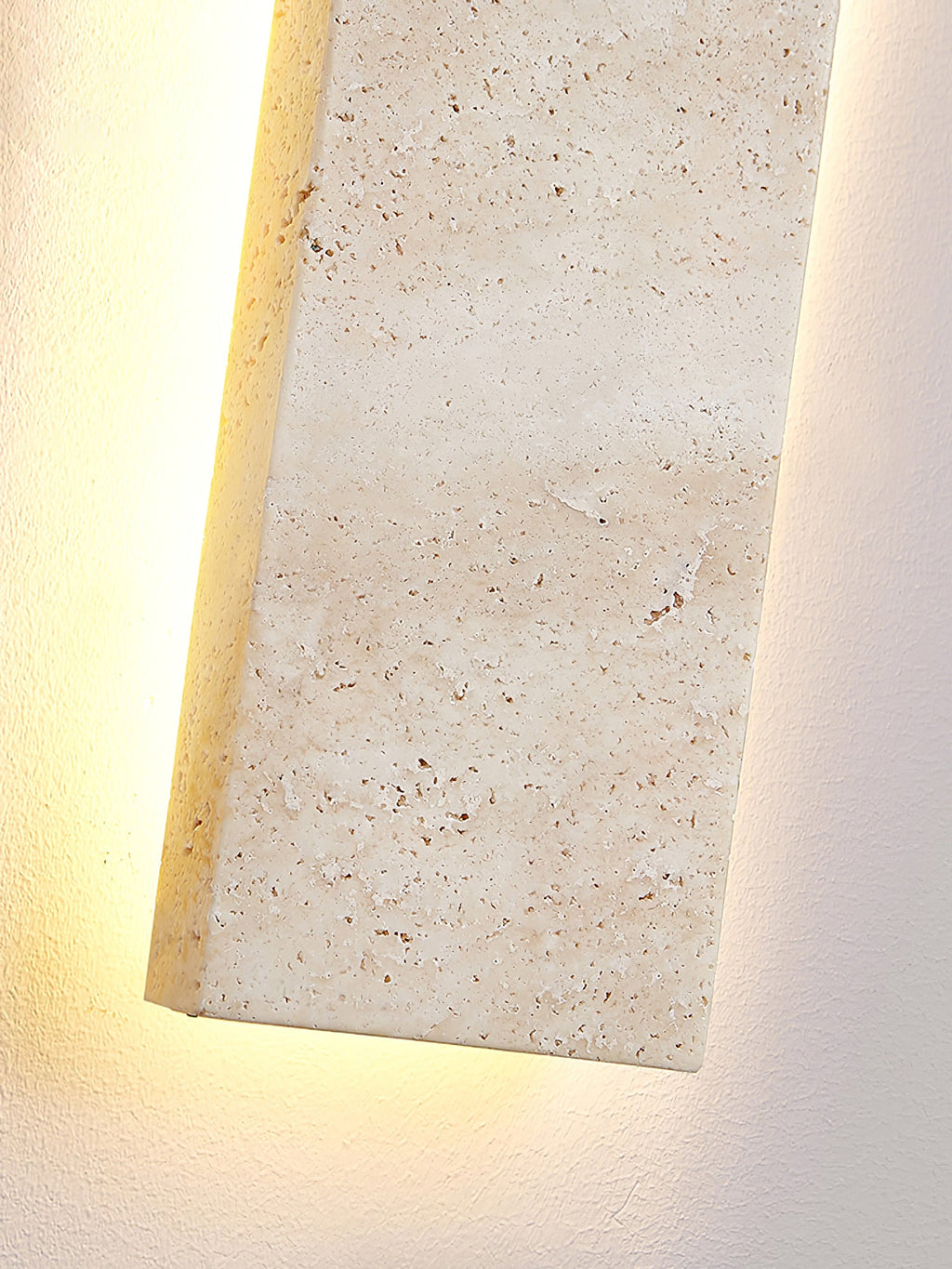 Applique murale moderne Ansgar en pierre Travertin jaune