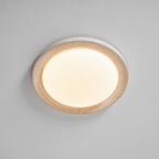 Plafonnier moderne Aslak en Travertin jaune et blanc