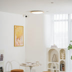 Plafonnier moderne Aslak en Travertin jaune et blanc