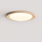 Plafonnier moderne Aslak en Travertin jaune et blanc