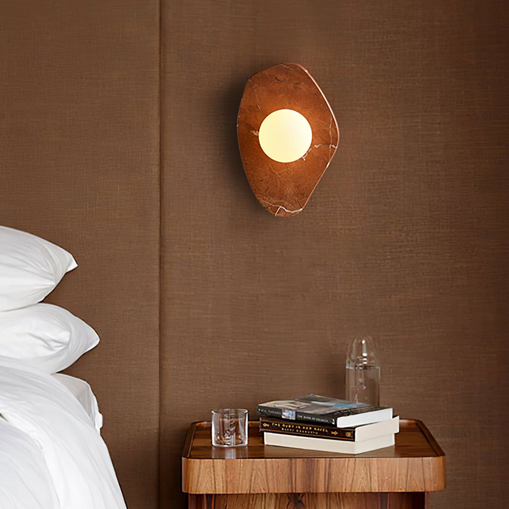 Applique murale moderne Aslak en pierre Beige