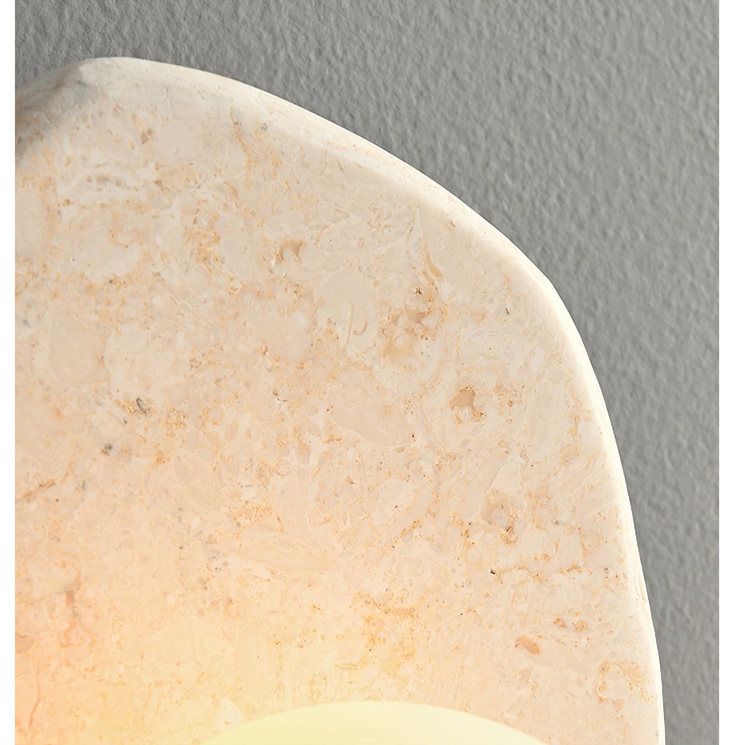 Applique murale moderne Aslak en pierre Coral rouge