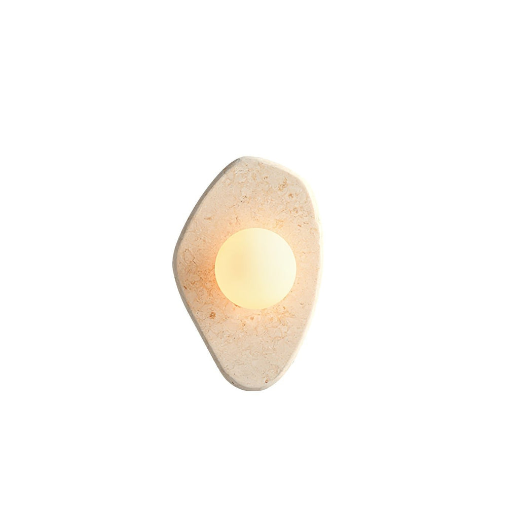 Applique murale moderne Aslak en pierre Beige