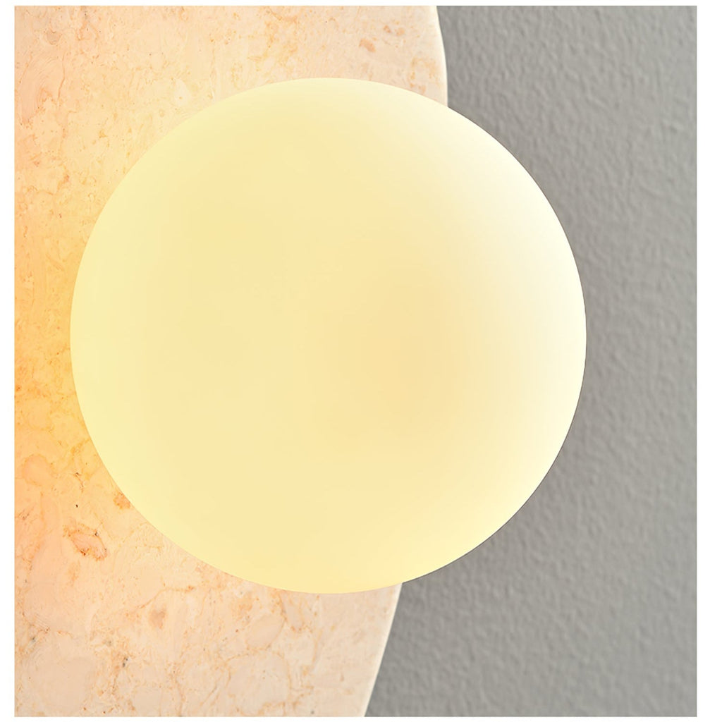 Applique murale moderne Aslak en pierre Beige