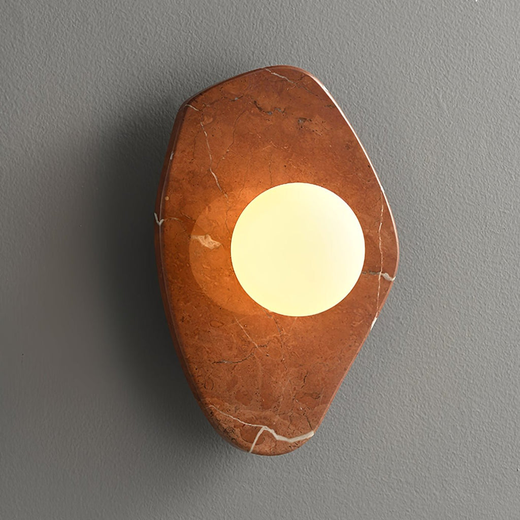 Applique murale moderne Aslak en pierre Beige