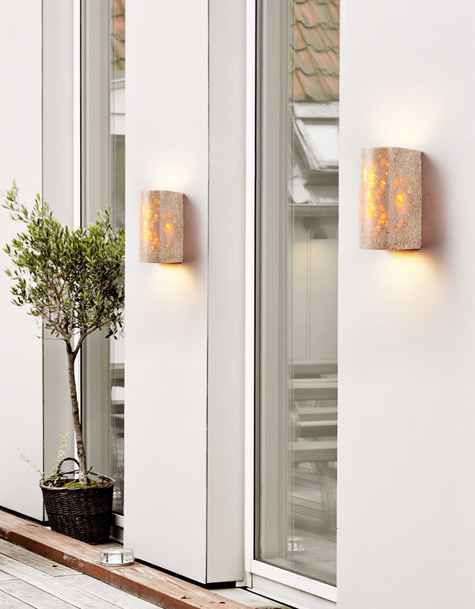 Applique murale moderne Graf en Travertin jaune