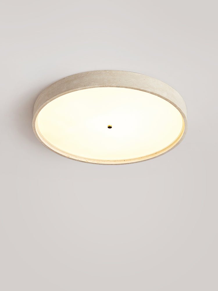 Plafonnier moderne Aeron en Travertin Blanc