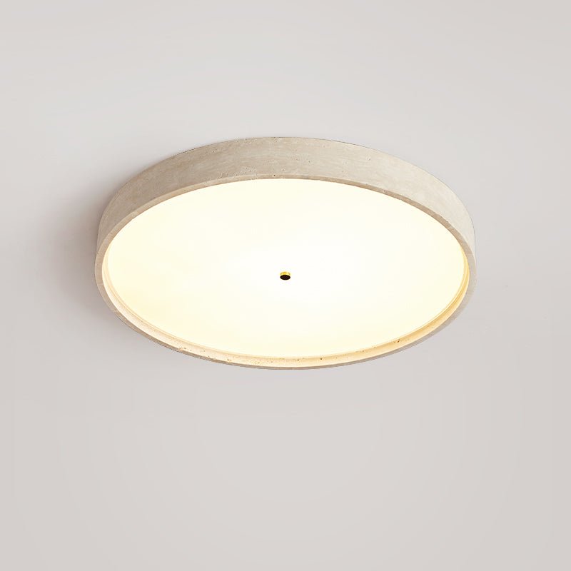 Plafonnier moderne Aeron en Travertin Blanc