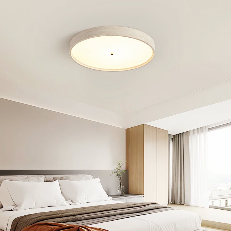 Plafonnier moderne Aeron en Travertin Blanc