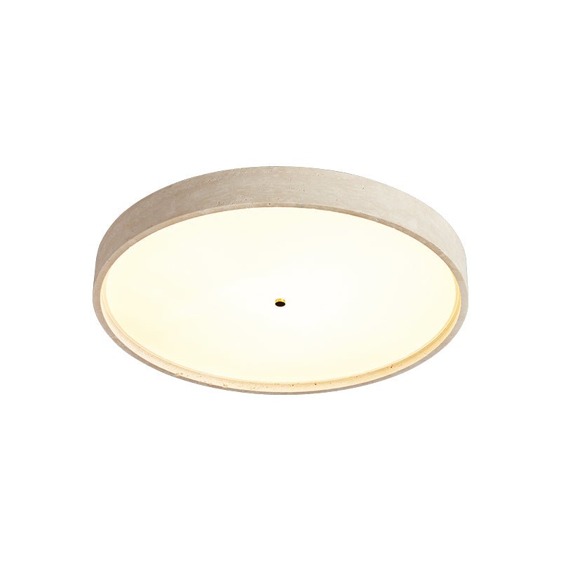 Plafonnier moderne Aeron en Travertin Blanc