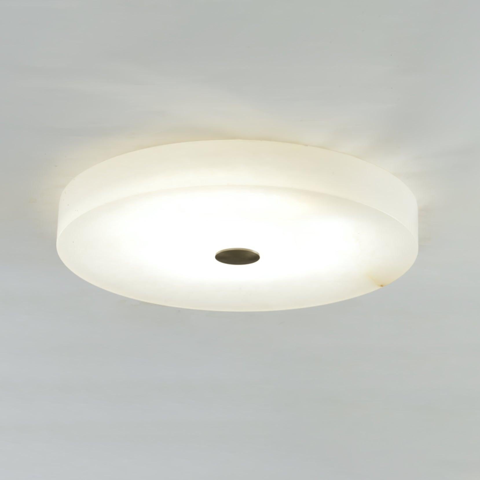 Plafonnier moderne Slate en Albâtre Blanc et doré