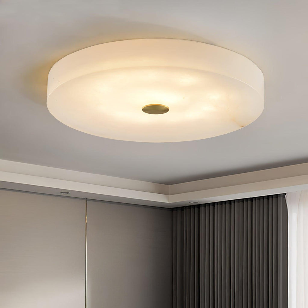 Plafonnier moderne Slate en Albâtre Blanc et noir