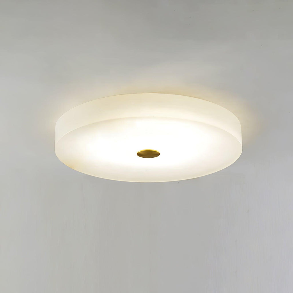 Plafonnier moderne Slate en Albâtre Blanc et noir