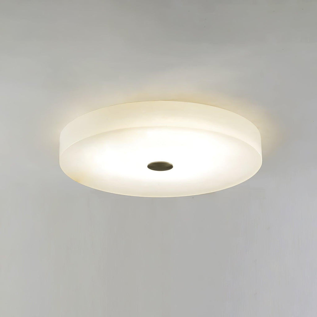 Plafonnier moderne Slate en Albâtre Blanc et noir
