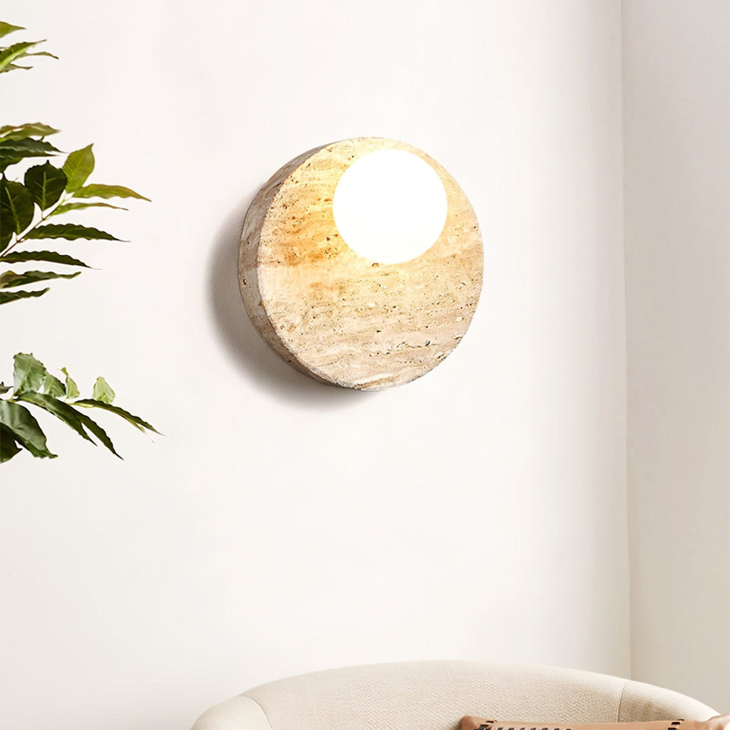 Applique murale moderne Troy en Travertin jaune