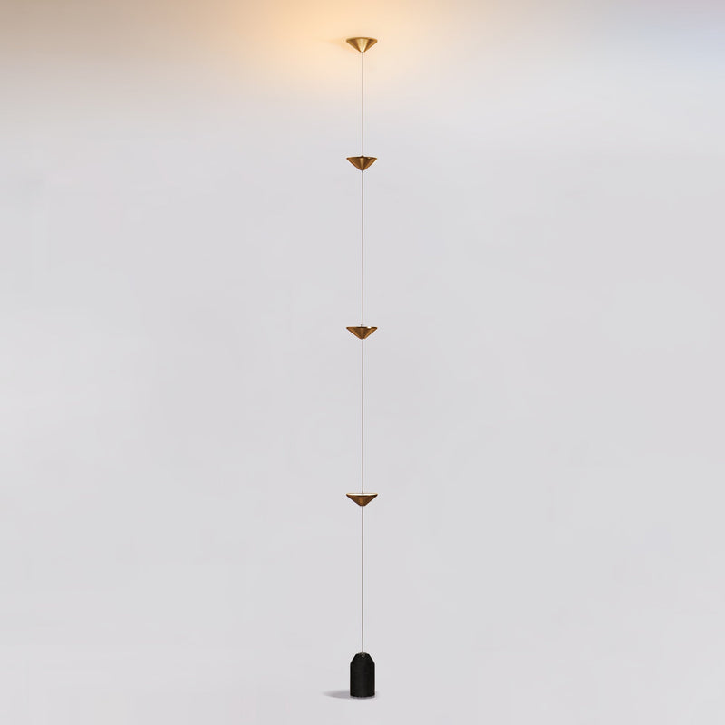 Vaughan Modern Pendant Light in Iron, Metal and Marble, Gold and Black
