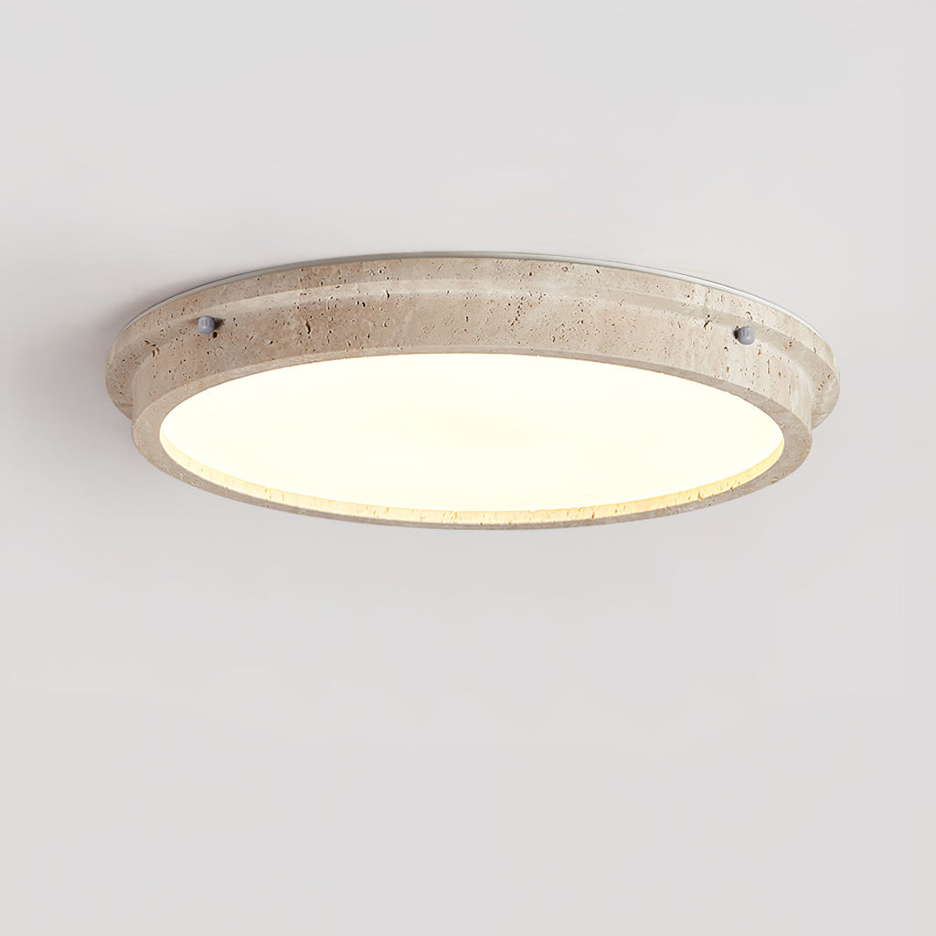 Plafonnier moderne Hero en Travertin jaune et blanc