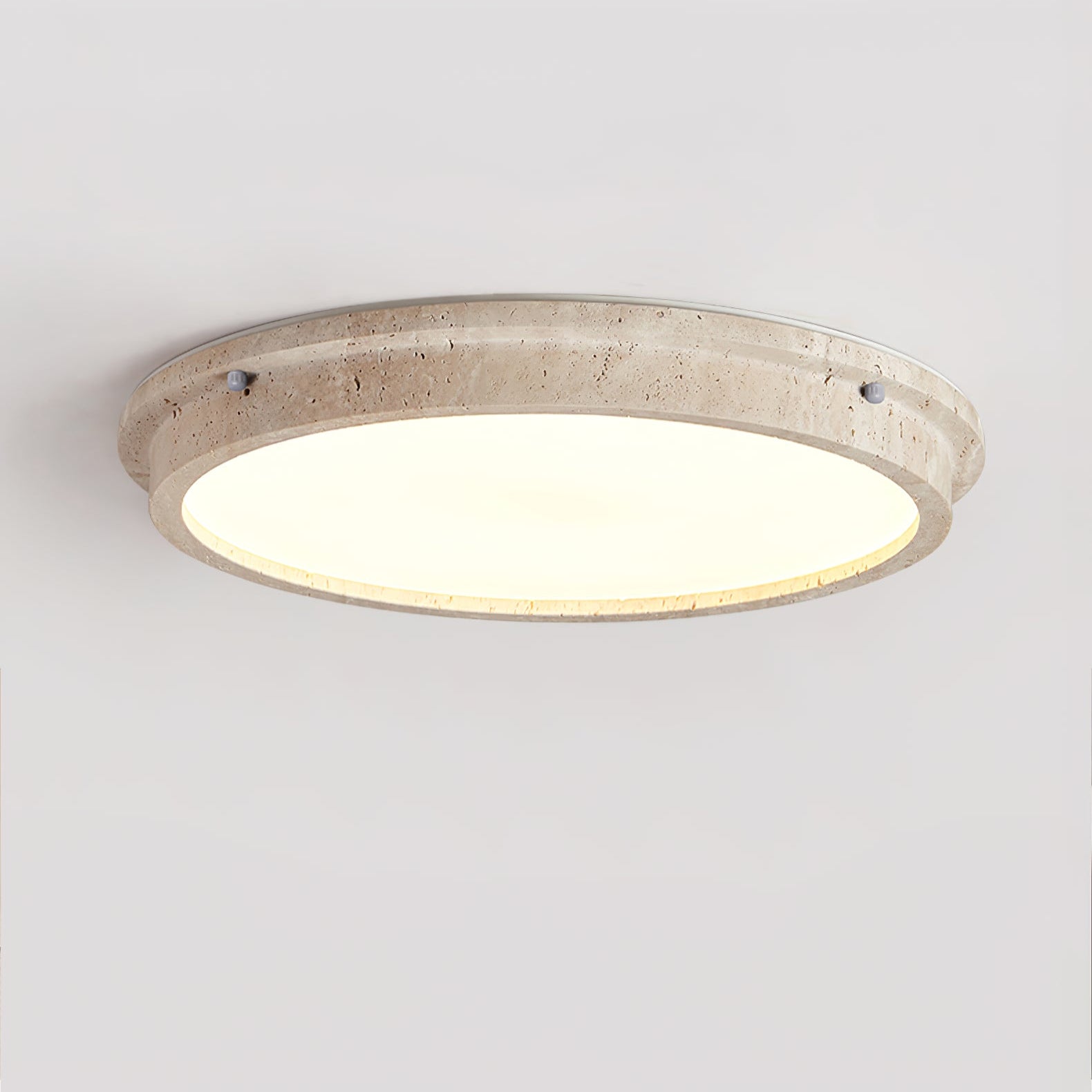 Plafonnier moderne Hero en Travertin jaune et blanc