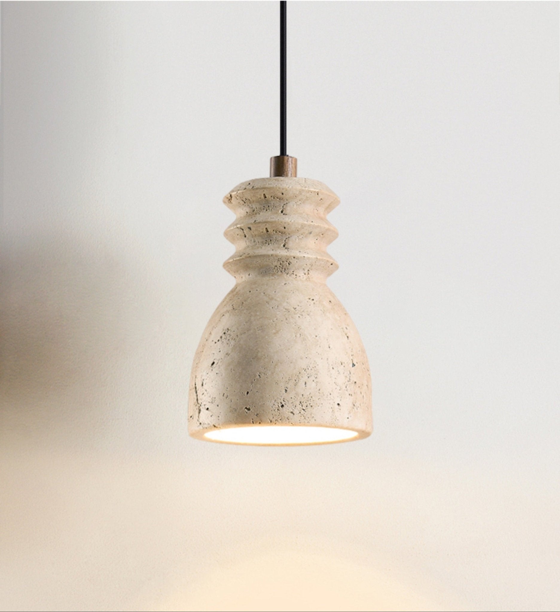 Suspension moderne Urban en Travertin jaune