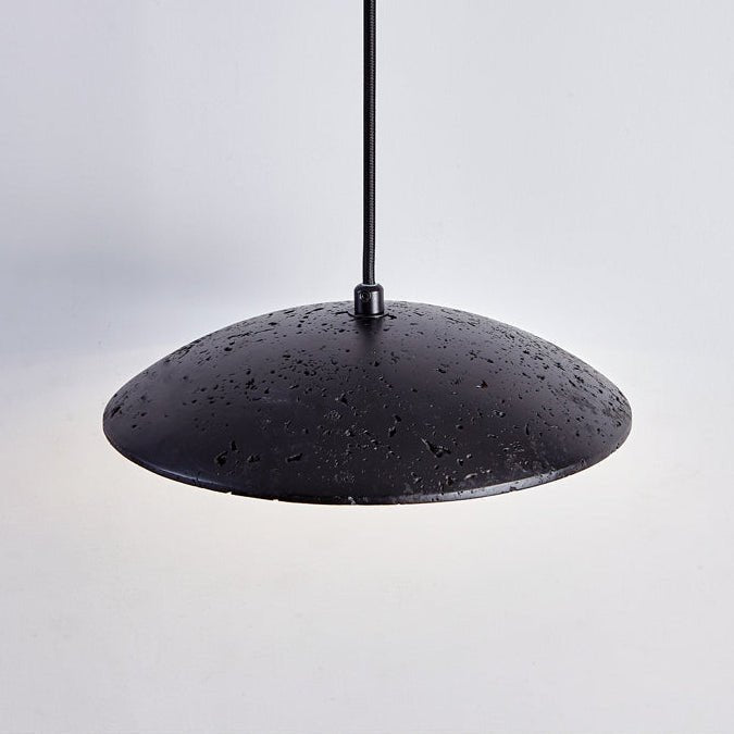 Suspension moderne Foldar en Noir travertin et foncé noyer