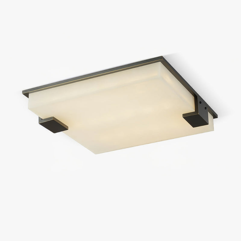 Plafonnier moderne Idun en Albâtre Noir et blanc