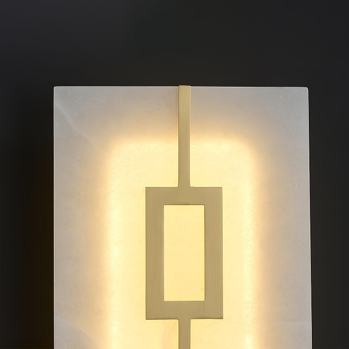 Applique murale moderne Haraldur en Albâtre Laiton et blanc